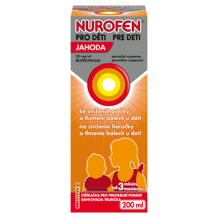 NUROFEN Pro děti 20 mg/ml jahoda suspenze 200 ml