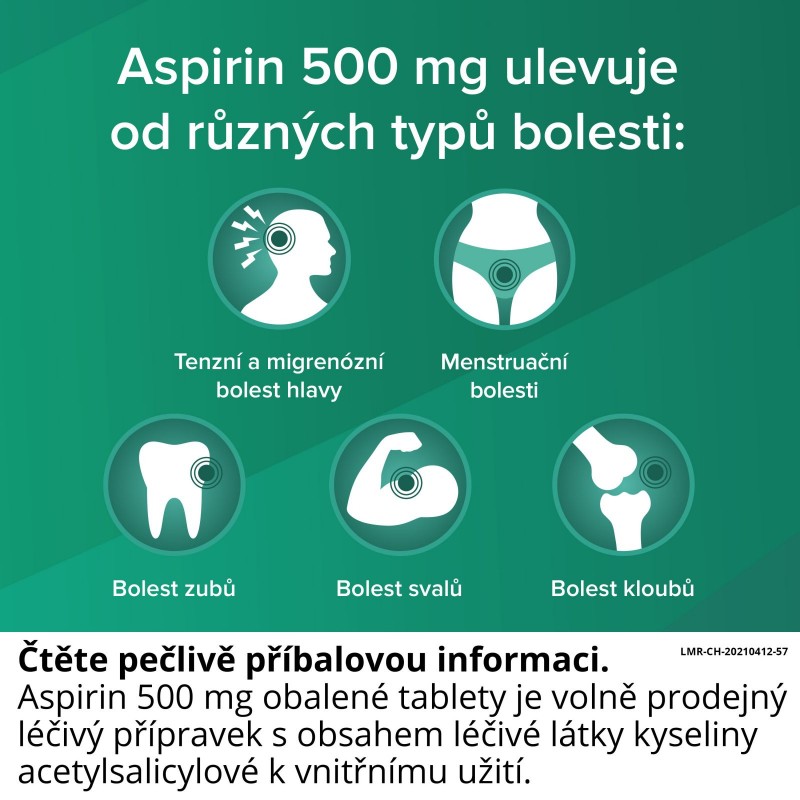 ASPIRIN 500 mg 20 tablet