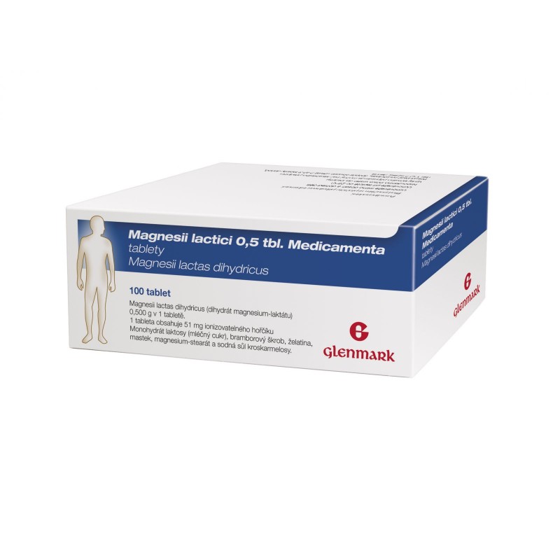 GLENMARK Magnesii lactici Medicamenta 0,5 g 100 tablet