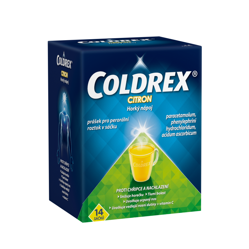 COLDREX Horký nápoj citron 14 sáčků