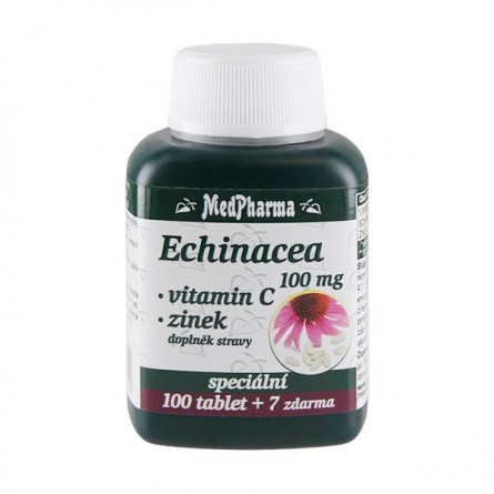 MEDPHARMA Echinacea 100 mg + vitamin C + zinek 100+7 tablet
