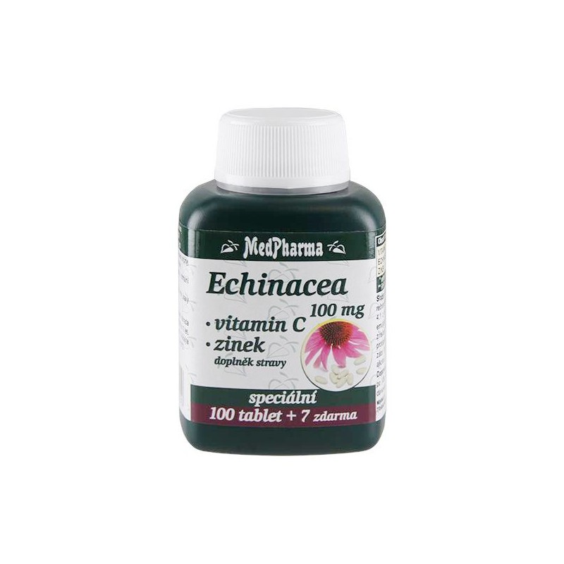 MEDPHARMA Echinacea 100 mg + vitamin C + zinek 100+7 tablet