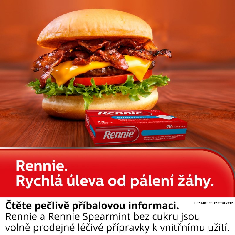 RENNIE Antacidum 680 mg/80 mg 24 žvýkacích tablet