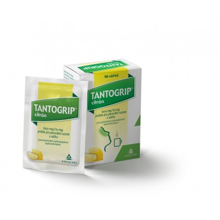 TANTOGRIP 600 mg/10 mg citrón 10 sáčků