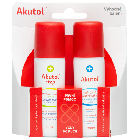 AKUTOL sprej + STOP sprej duopack 2x60 ml