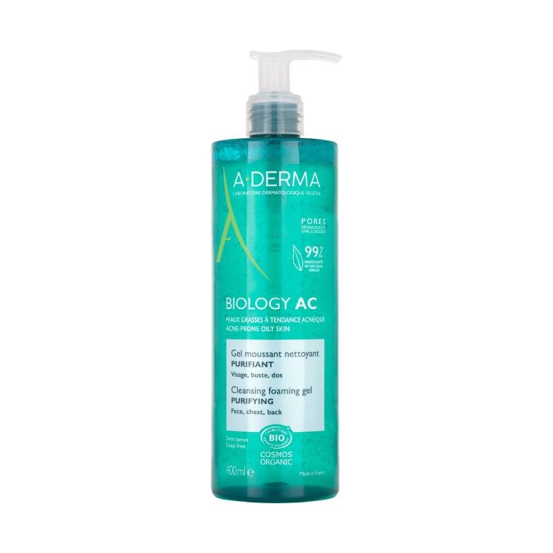 A-DERMA Biology AC Čistící pěnivý gel 400 ml