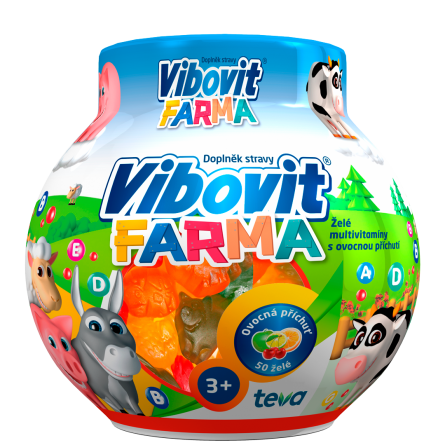 VIBOVIT Farma želé s ovocnou příchutí 50 ks