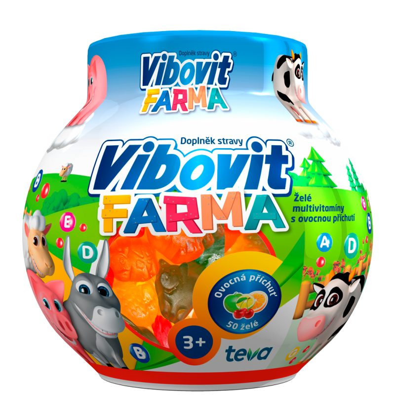 VIBOVIT Farma želé s ovocnou příchutí 50 ks