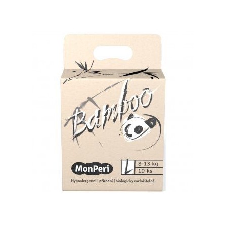 MonPeri Bamboo dětské bambus.plenky L 8-13kg 19ks