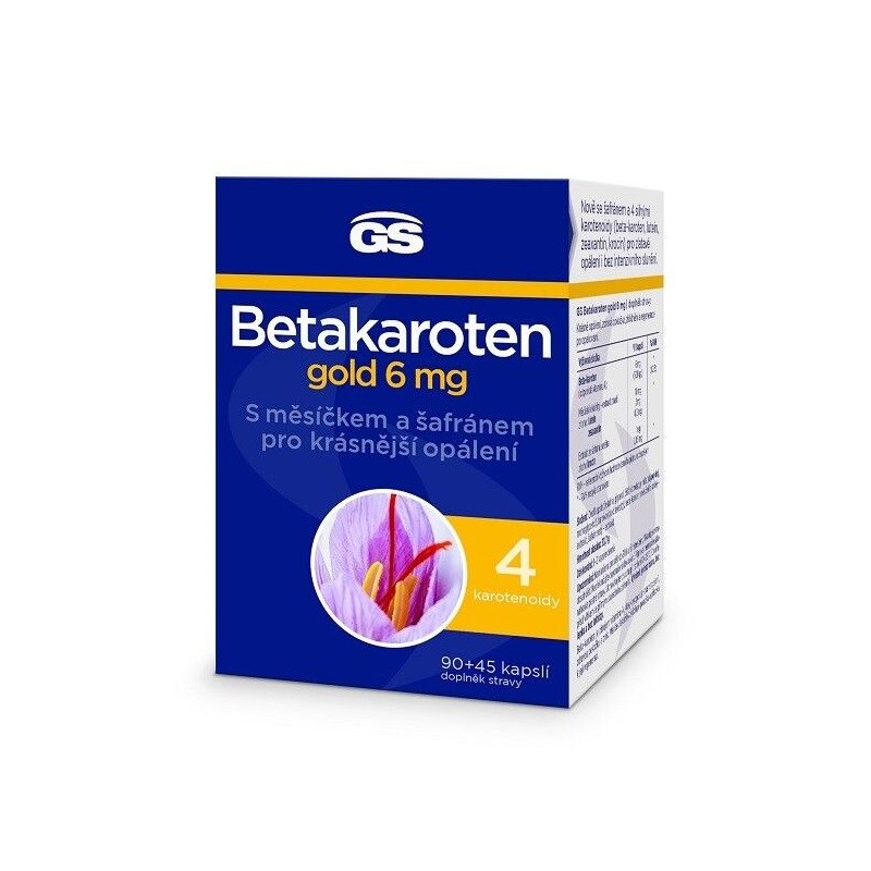 GS Betakaroten gold 6 mg 90+45 kapslí