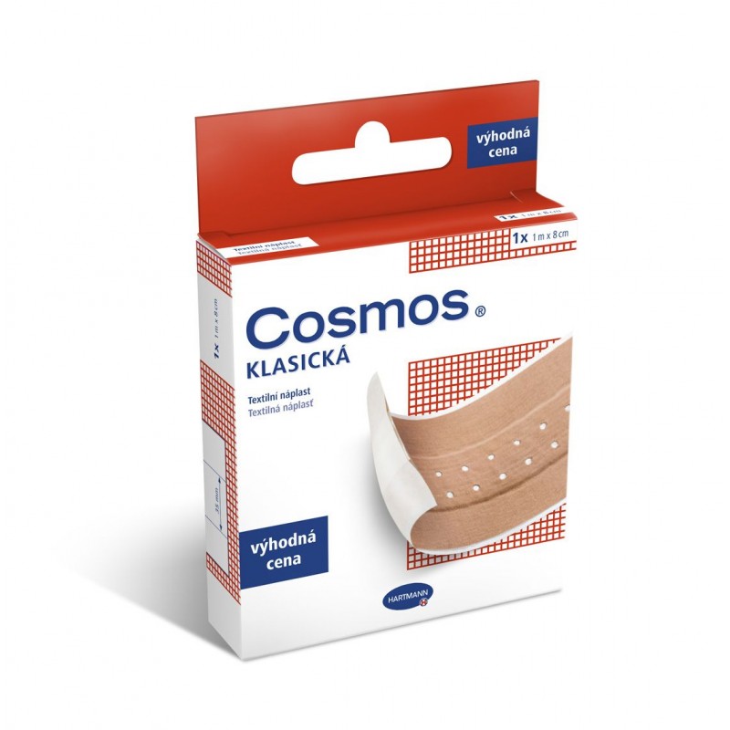 COSMOS Klasická textilní náplast 1 m x 8 cm 1 ks