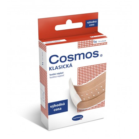 COSMOS Klasická textilní náplast 1 m x 6 cm 1 ks