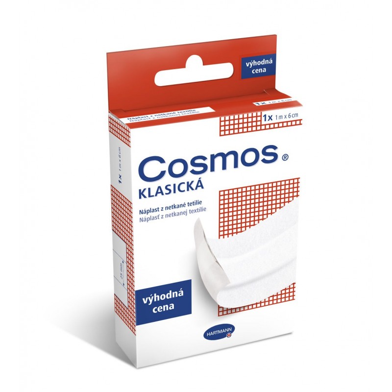 COSMOS Klasická náplast z netkané textilie 1 m x 6 cm 1 ks