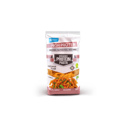 MAXSPORT Organické fusilli z červené čočky 200 g