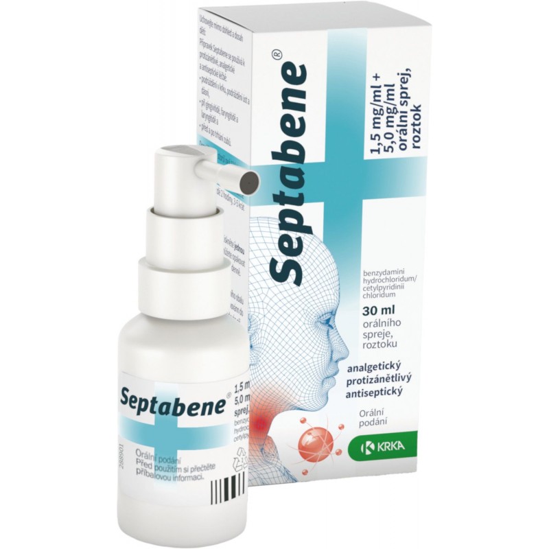 SEPTABENE 1,5 mg/ml orální sprej 30 ml