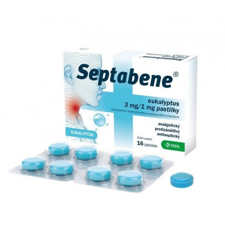 SEPTABENE 3 mg/1 mg eukalyptus 16 pastilek