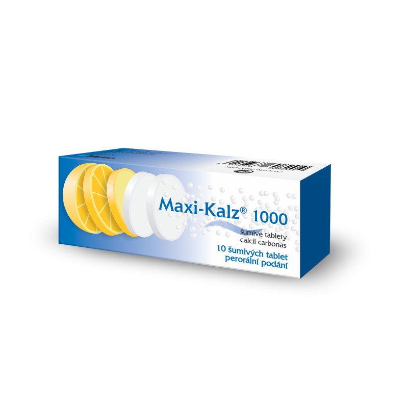MAXI-KALZ 1000 mg 10 šumivých tablet