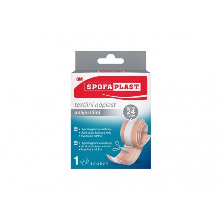 3M SPOFAPLAST 154 Textilní elastická náplast 1 m x 6 cm 1 ks