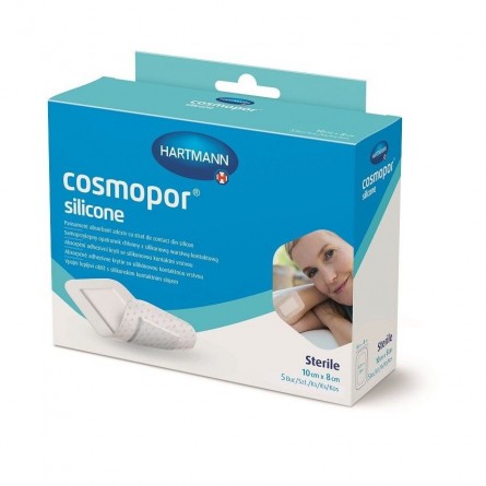 COSMOPOR Silicone náplast 10x8 cm 5 ks