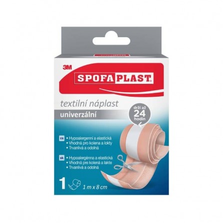 3M SPOFAPLAST 164 Textilní elastická náplast 1 m x 8 cm 1 ks