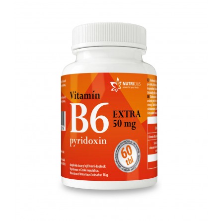 NUTRICIUS Vitamín B6 pyridoxin 50 mg extra 60 tablet