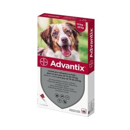 Advantix pro psy 10-25 kg spot-on 1x2,5 ml