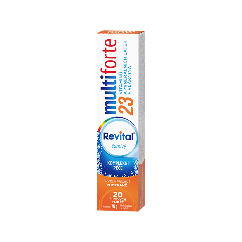 REVITAL Multiforte 23 pomeranč 20 šumivých tablet