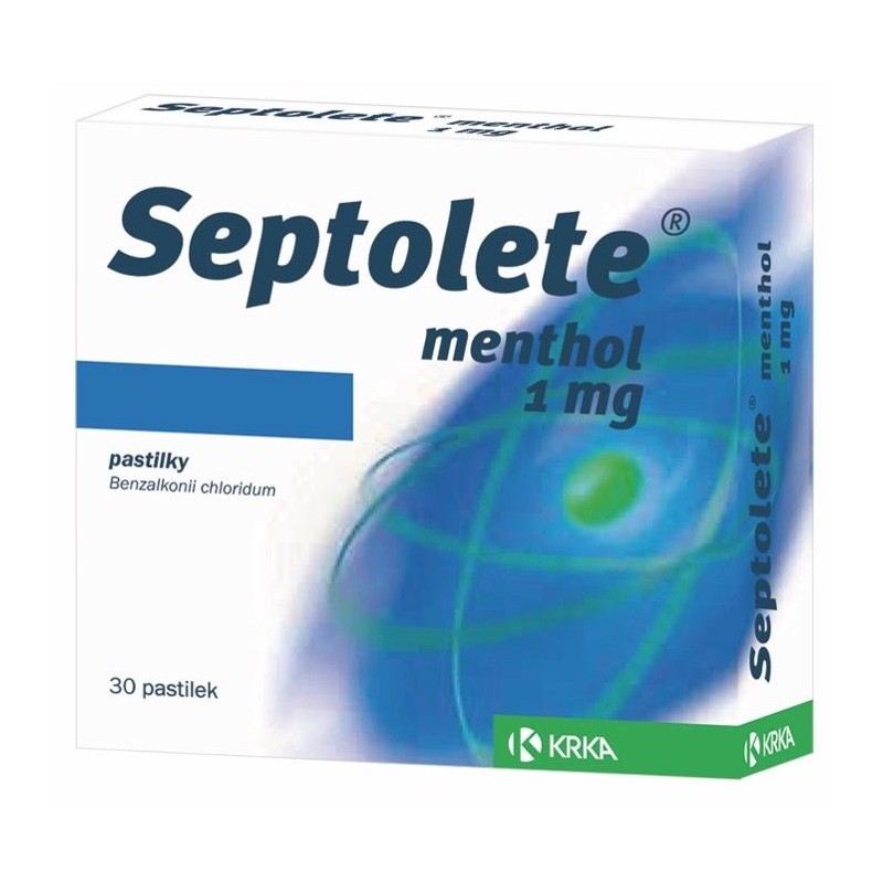 SEPTOLETE 1 mg menthol 30 pastilek