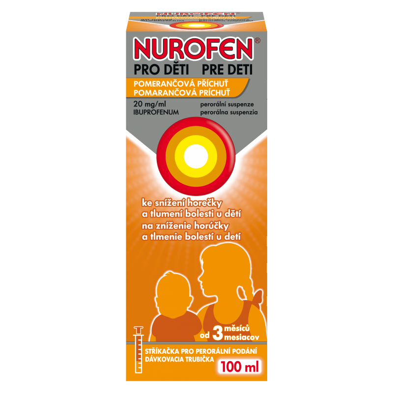 NUROFEN Pro děti 20 mg/ml pomeranč suspenze 100 ml