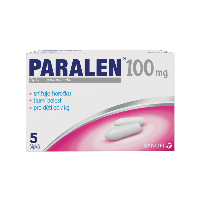 PARALEN 100 mg 5 čípků