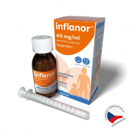 INFLANOR 40 mg/ml perorální suspenze s malinovou příchutí 100 ml
