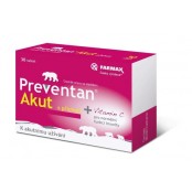 PREVENTAN Akut + vitamin C s příchutí 30 tablet