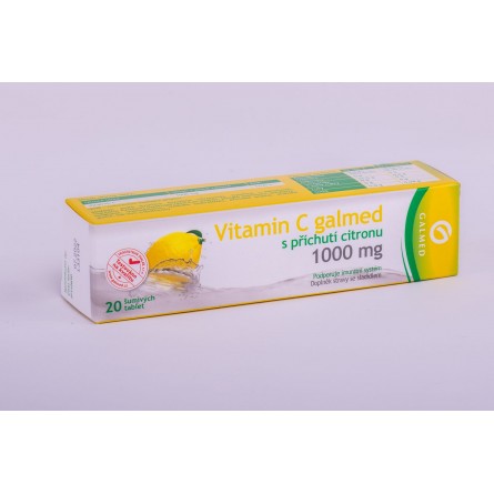GALMED Vitamin C 1000 mg citron 20 šumivých tablet