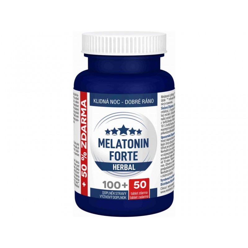 CLINICAL Melatonin forte Herbal 100+50 tablet zdarma