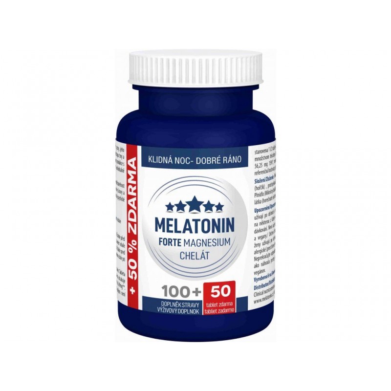 CLINICAL Melatonin forte Magnesium chelát 100+50 tablet zdarma