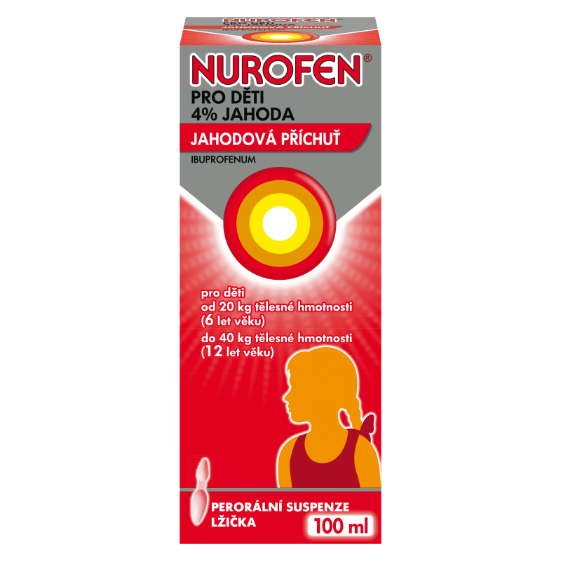 NUROFEN Pro děti 4% jahoda suspenze 100 ml