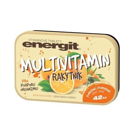ENERGIT Multivitamin + rakytník příchuť pomeranč 42 tablet