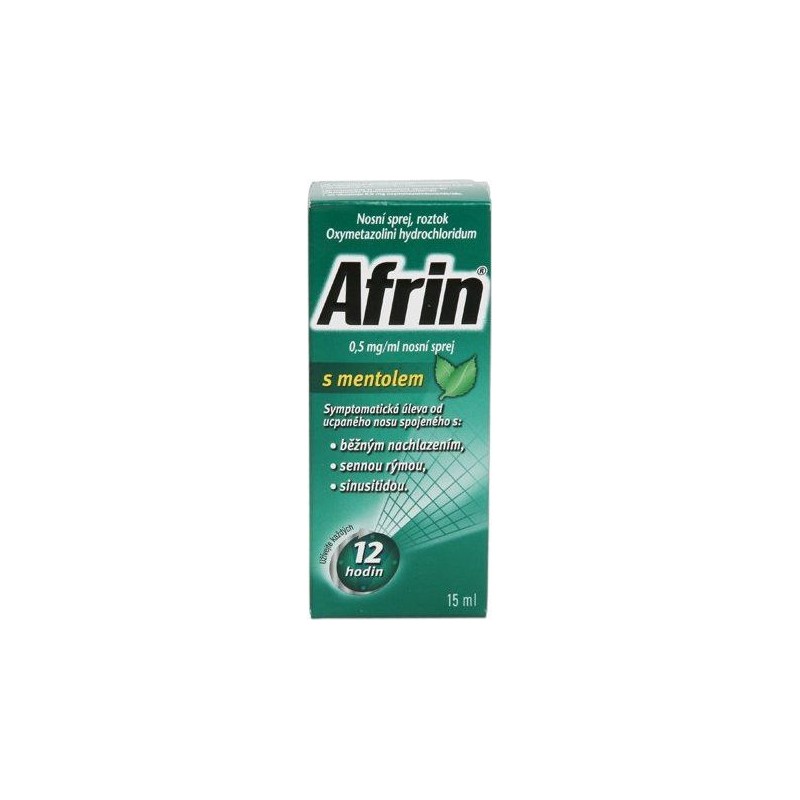 AFRIN 0,5 mg/ml nosní sprej s mentolem 15 ml