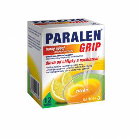 PARALEN Grip horký nápoj citrón 12 sáčků