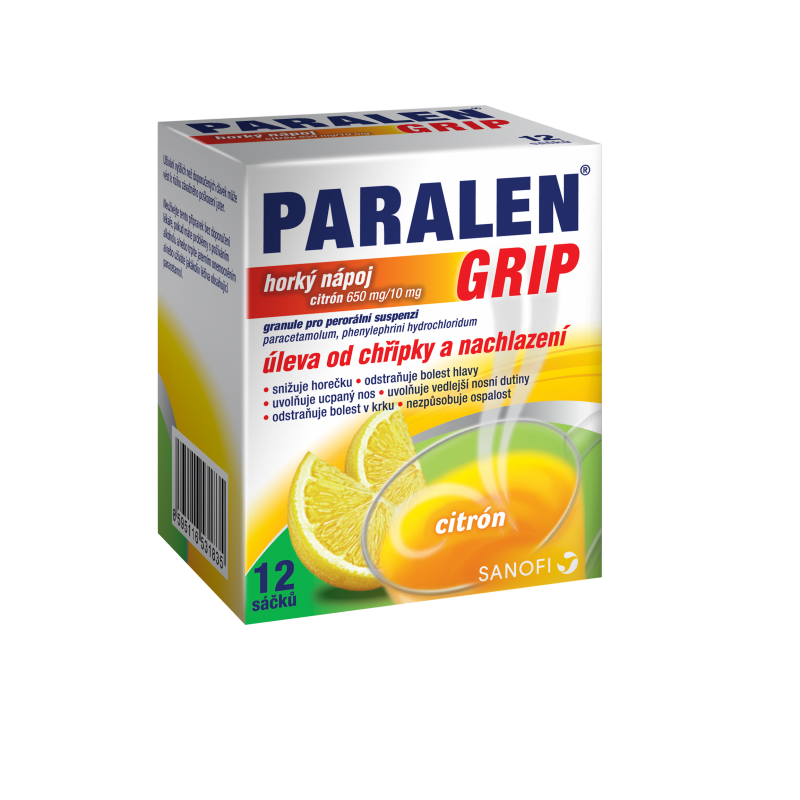 PARALEN Grip horký nápoj citrón 12 sáčků