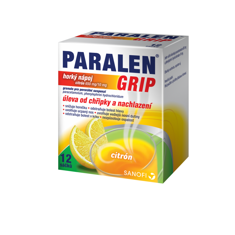 PARALEN Grip horký nápoj citrón 12 sáčků