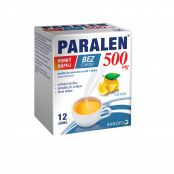 Paralen Horký nápoj bez cukru 500 mg 12 sáčků