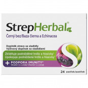 STREPHERBAL Černý bez a echinacea 24 pastilek