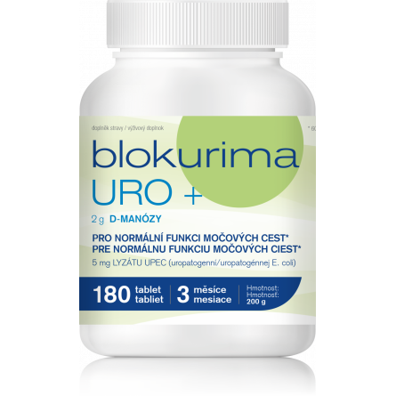 BLOKURIMA URO+ 2 g d-manózy 180 tablet