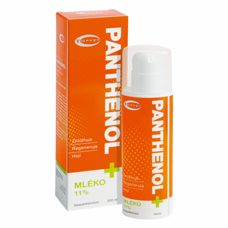 TOPVET Panthenol + Mléko 11% 200 ml