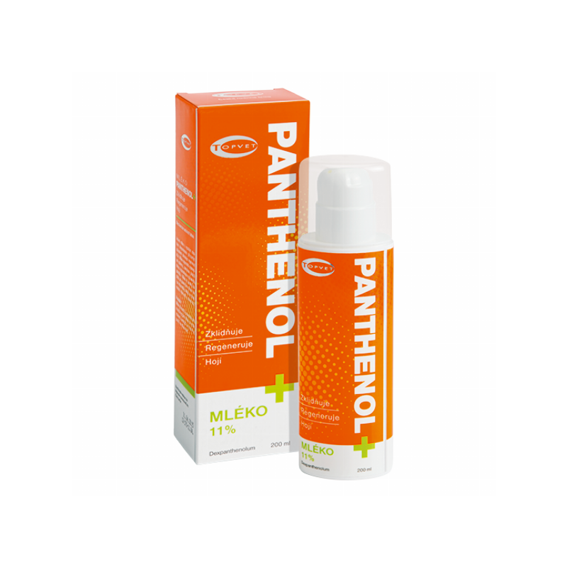 TOPVET Panthenol + Mléko 11% 200 ml