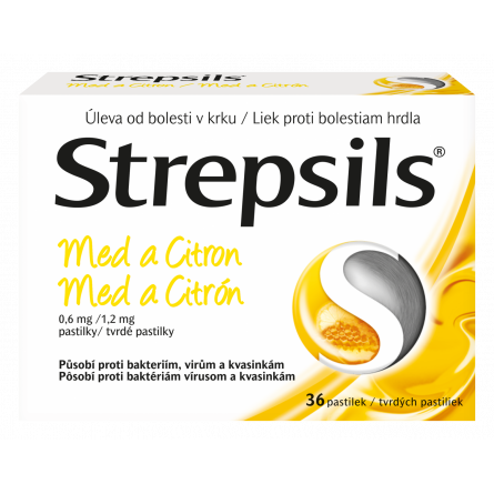 STREPSILS Med a citron 36 pastilek