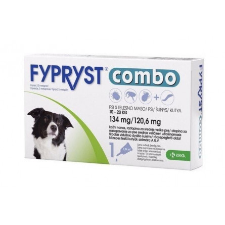 FYPRYST Combo pro psy 10-20 kg roztok na kůži 1x1,34 ml