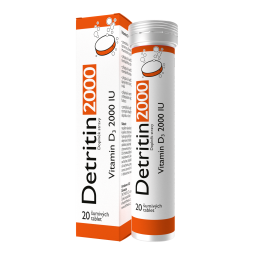 DETRITIN Vitamin D3 2000 IU 20 šumivých tablet