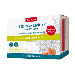 DR. WEISS Herbalmed islandský lišejník tymián 24+6 pastilek